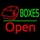 Green Boxes Red Logo With Open 2 Handmade Art Neon Sign