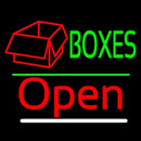 Green Boxes Red Logo With Open 3 Handmade Art Neon Sign