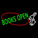 Green Books With Rabbit Logo Open Handmade Art Neon Sign