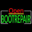 Green Boot Repair Open Handmade Art Neon Sign