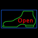 Green Boots Logo Open Handmade Art Neon Sign