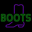 Green Boots Handmade Art Neon Sign