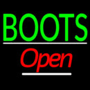 Green Boots Open Handmade Art Neon Sign
