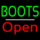 Green Boots Open With Line Handmade Art Neon Sign
