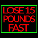 Green Border Lose 15 Pounds Fast Handmade Art Neon Sign