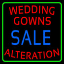 Green Border Wedding Gowns Alteration Handmade Art Neon Sign