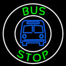 Green Bus Stop Handmade Art Neon Sign