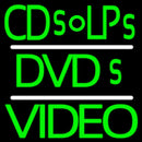 Green Cds Lps Dvds Video Handmade Art Neon Sign