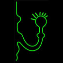 Green Chandelier Logo Handmade Art Neon Sign
