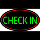 Green Check In Handmade Art Neon Sign