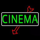 Green Cinema Here Handmade Art Neon Sign
