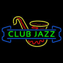 Green Club Jazz Block With Saxophone 1 Handmade Art Neon Sign