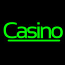 Green Color Casino Handmade Art Neon Sign