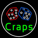 Green Craps Dice 1 Handmade Art Neon Sign