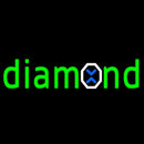 Green Diamond Logo Handmade Art Neon Sign