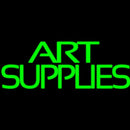 Green Double Stroke Art Supplies 1 Handmade Art Neon Sign