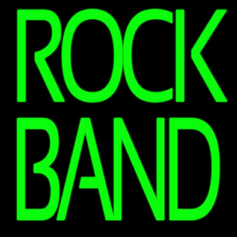 Green Double Stroke Rock Band Handmade Art Neon Sign