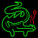 Green Dragon Handmade Art Neon Sign