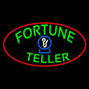 Green Fortune Teller Red Oval Handmade Art Neon Sign