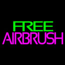 Green Free Pink Airbrush Handmade Art Neon Sign