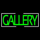 Green Gallery Block With Border Handmade Art Neon Sign