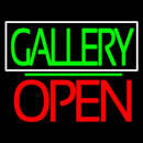 Green Gallery Block With Open 1 Handmade Art Neon Sign