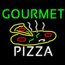 Green Gourmet Pizza Logo Handmade Art Neon Sign