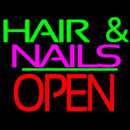 Green Hair And Nails Pink Block Open Handmade Art Neon Sign