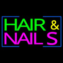 Green Hair And Pink Nails With Blue Border Handmade Art Neon Sign