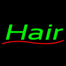Green Hair Red Wave Line Handmade Art Neon Sign