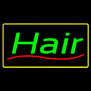 Green Hair With Yellow Border Handmade Art Neon Sign