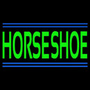 Green Horseshoe Block Handmade Art Neon Sign