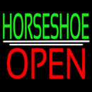 Green Horseshoe Open Handmade Art Neon Sign
