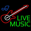 Green Live Music Handmade Art Neon Sign