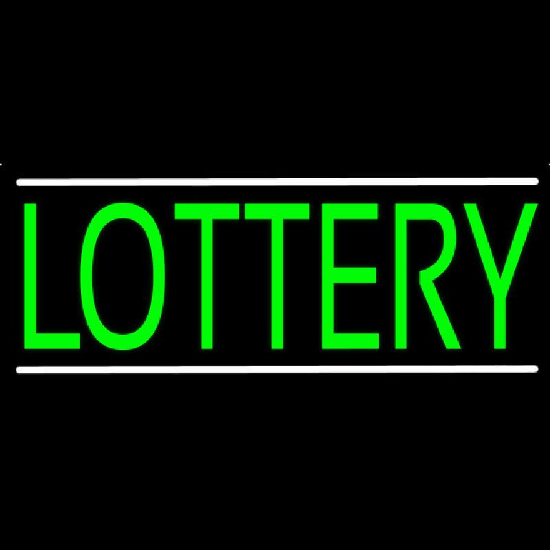 Green Lottery Handmade Art Neon Sign