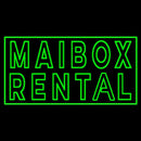 Green Mailbox Rental Block Handmade Art Neon Sign