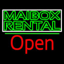 Green Mailbox Rental Block With Open 2 Handmade Art Neon Sign