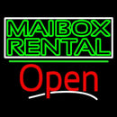 Green Mailbox Rental Block With Open 3 Handmade Art Neon Sign