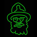 Green Man Logo Handmade Art Neon Sign