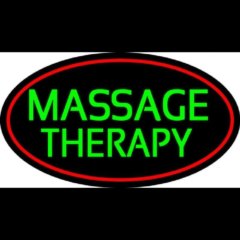 Green Massage Therapy Handmade Art Neon Sign