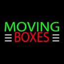 Green Moving Red Boxes Block Handmade Art Neon Sign