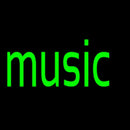 Green Music Handmade Art Neon Sign