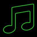 Green Music Note Handmade Art Neon Sign