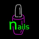 Green Nails Logo Handmade Art Neon Sign