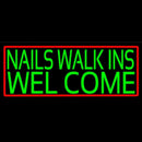 Green Nails Walk Ins Welcome Handmade Art Neon Sign