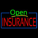 Green Open Insurance Handmade Art Neon Sign