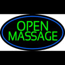 Green Open Massage Handmade Art Neon Sign