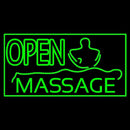 Green Open Massage Handmade Art Neon Sign