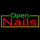 Green Open Nails Handmade Art Neon Sign