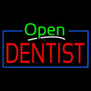 Green Open Red Dentist Handmade Art Neon Sign